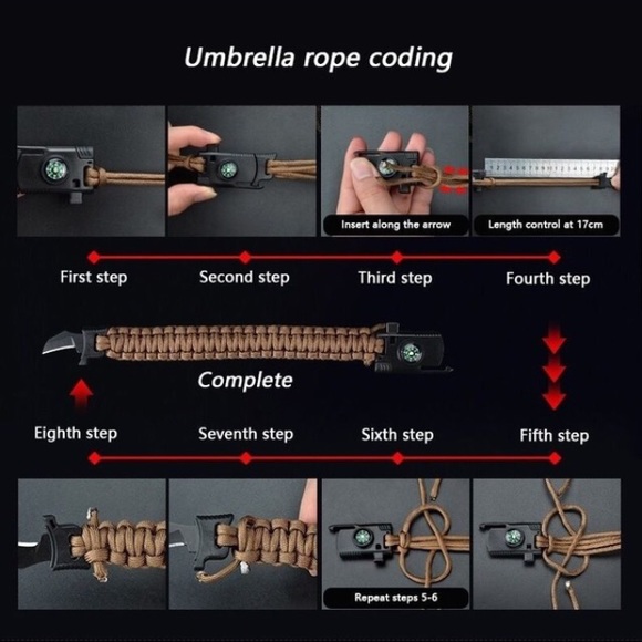 Paracord Survival Bracelet - Picture 6 of 7